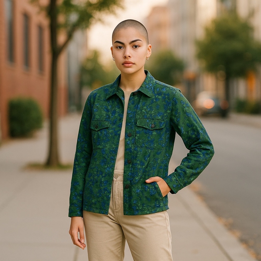Charter club dark green jean jacket button stretch cotton XL from Macy's